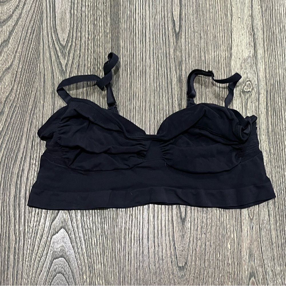 NWOT Skims Seamless Sculpt Bralette Scoop Front Neckline Pullover Black Size 4XL